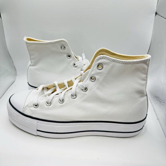 Size 10.5 - Converse Chuck Taylor All Star Platform High White Women’s Shoe - Picture 3 of 8